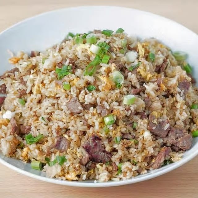 Peruvian Fried Rice Beef.