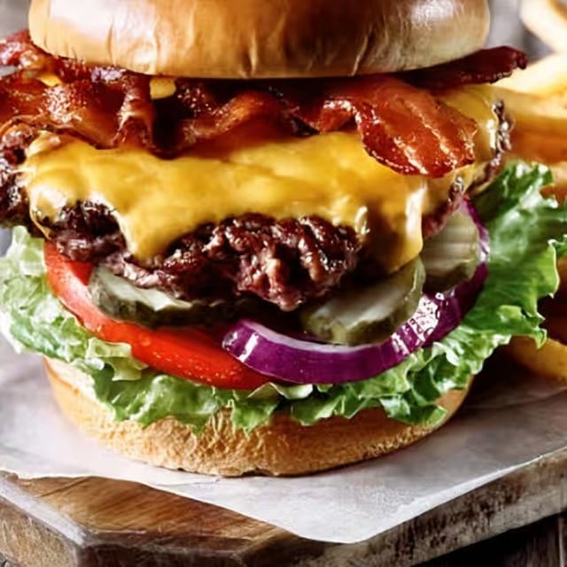 *4 Bacon Cheese Burger.